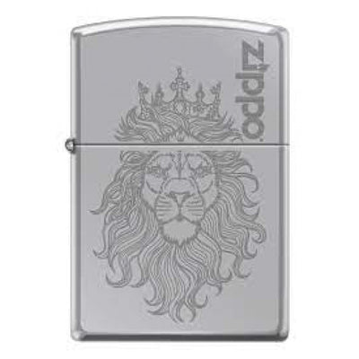 Zippo ولاعة كروم عالية الجودة بتصميم أسد من -ZP250 AE400879