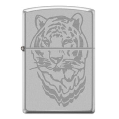 Zippo ولاعة النمر من الساتان الكروم من  -ZP205 AE185087