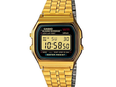 Casio Stainless Steel Digital Watch, A159WGEA-1DF 