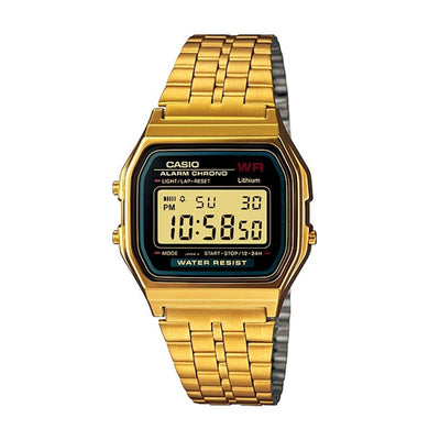 Casio Stainless Steel Digital Watch, A159WGEA-1DF 