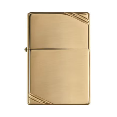Zippo High Polish Brass Vintage with Slashes