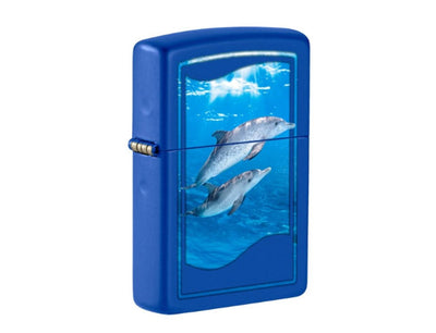 ولاعة رويال ازرق مطفي بتصميم دولفين من زيبو - ZP229 CI412701