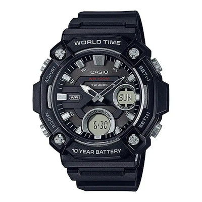 Casio Men's Watch AEQ-120W-1AVDF Black Dial, Black Band