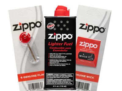 Zippo Lighter Fluid & 1 Flint & 1 Wick Value Pack Combo Set