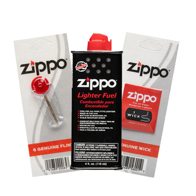 Zippo Lighter Fluid & 1 Flint & 1 Wick Value Pack Combo Set