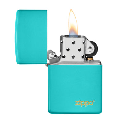 Zippo Classic Flat Turquoise Zippo Logo