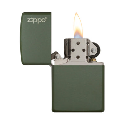 Zippo Classic Green Matte Zippo Logo