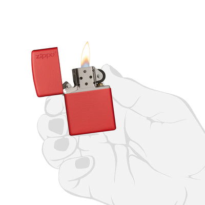 Zippo Classic Red Matte Zippo Logo