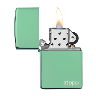 Zippo Classic High Polish Green Zippo Logo