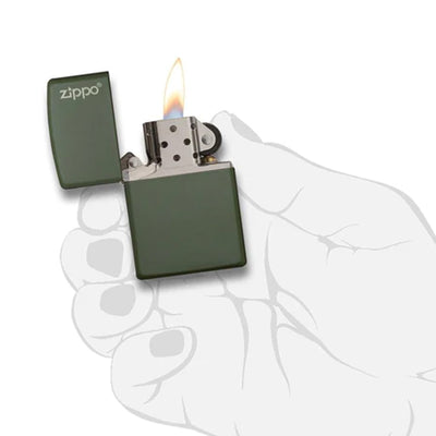 Zippo Classic Green Matte Zippo Logo